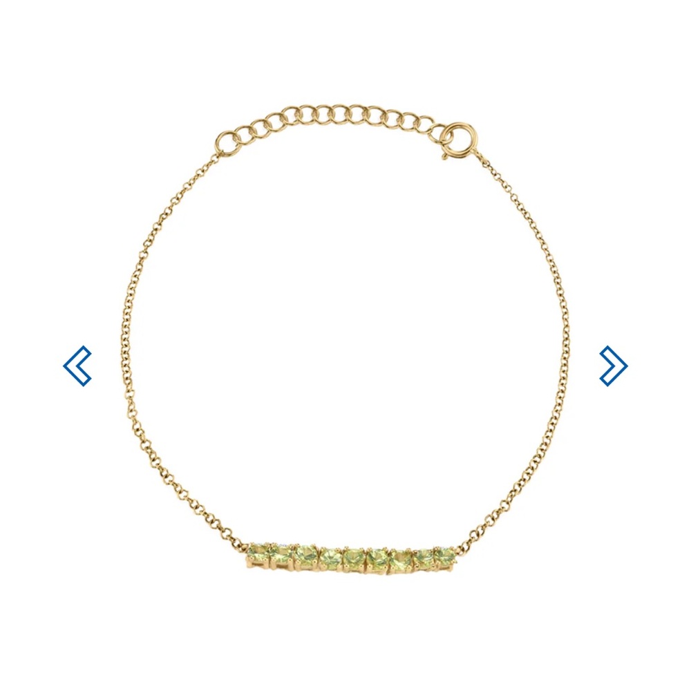 Peridot mini tennis bracelet